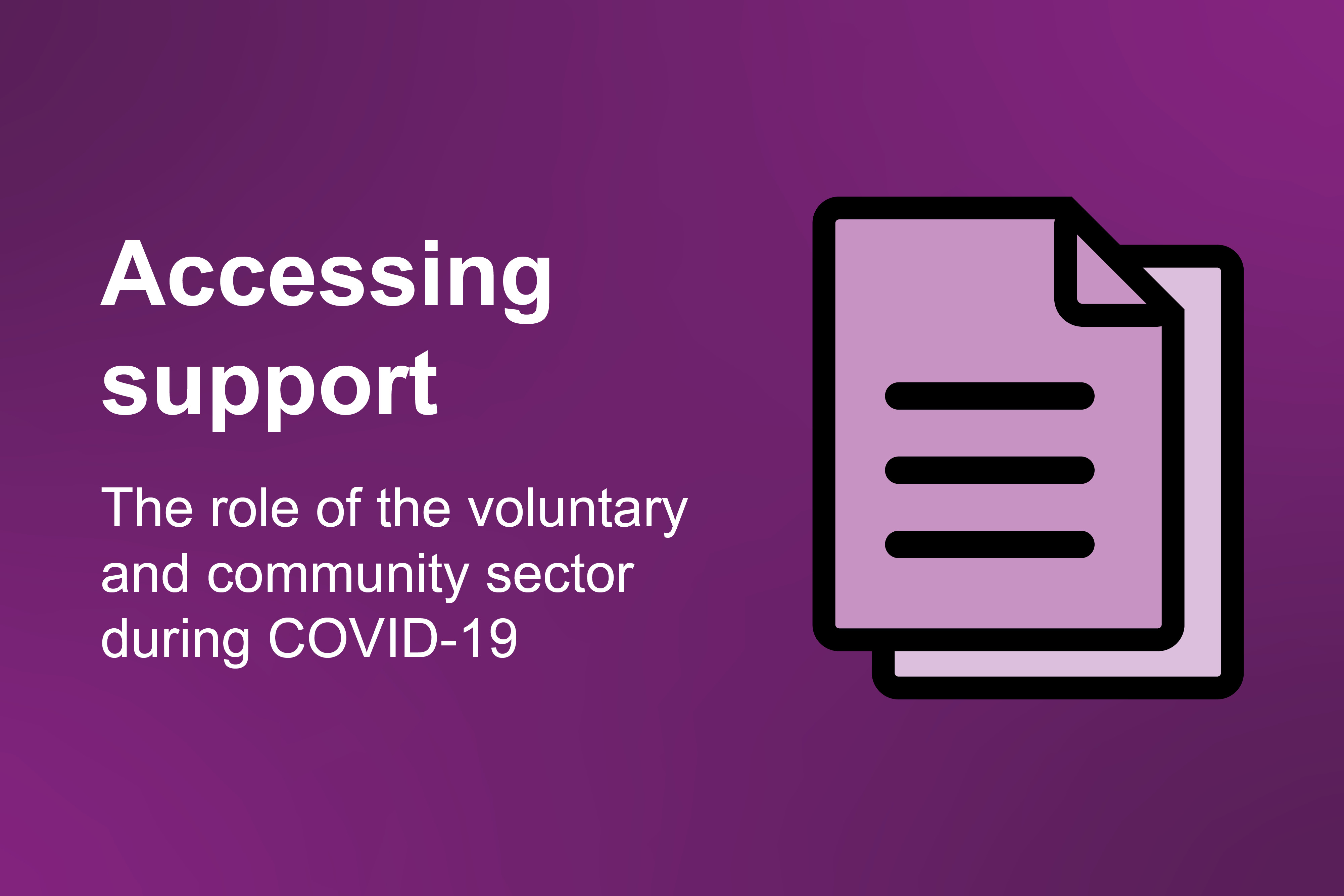 Accessing Support: The Role Of The Voluntary And Community Sector ...